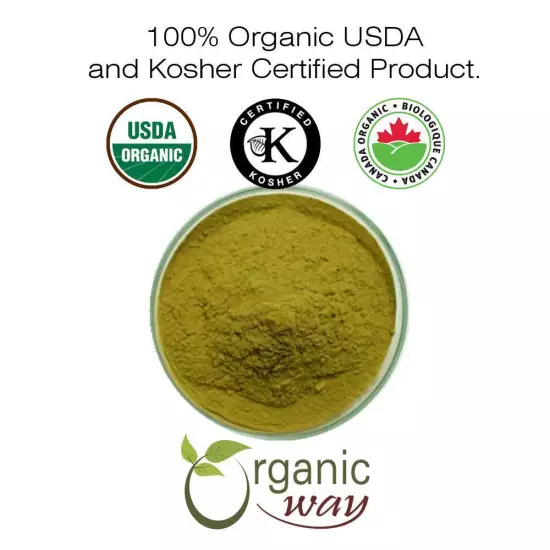 Organic Way Dandelion Leaf Powder - Herbal Tea| Organic, Kosher & USDA Certified