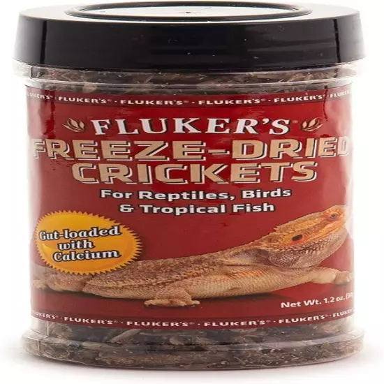 Dried Crickets for Reptiles, Birds, Fish, Hedgehogs, and Sugar Gliders 1.2 ounce