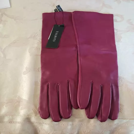 NWT Talbots Gloves 7 1/2 100% Leather Shell And 100% Silk Lining