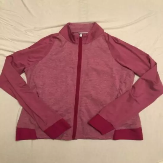 Women's Cutter & Buck CB DryTec Pink Full Zip Jacket- Size Medium- Pre-owned