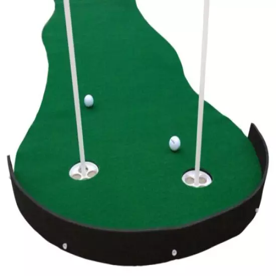 Large Golf Putting Green - 10.5ft x 3ft - Putting Mat w/ Backstop + Flags