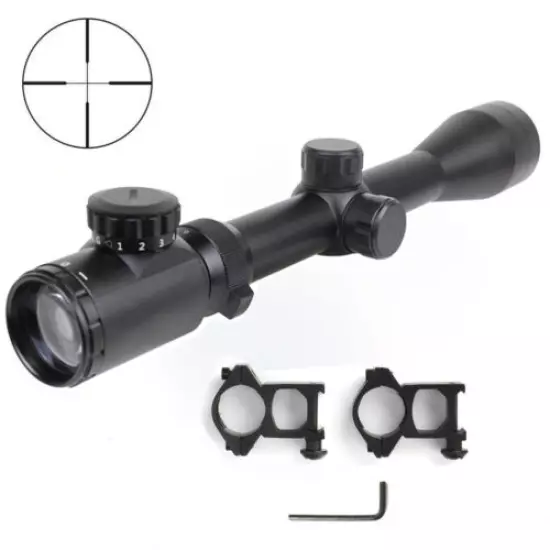 3-9x40 Rifle Scope Reticle Illuminated Red Green Dot Sight Riflescope With Mount