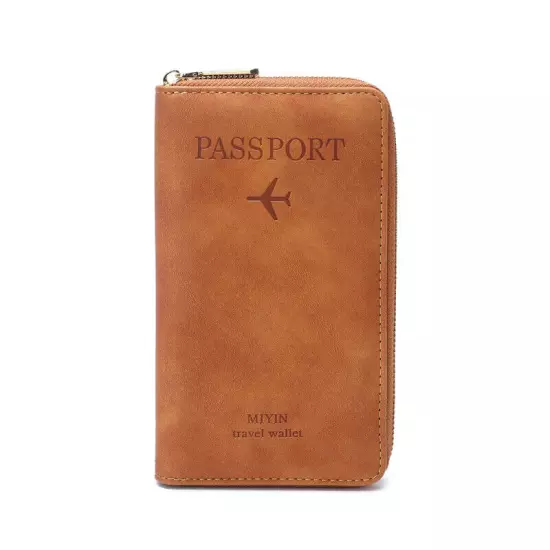 Passport Case Holder Ticket Organizer ID Card Bag Travel Zipper Passport Case