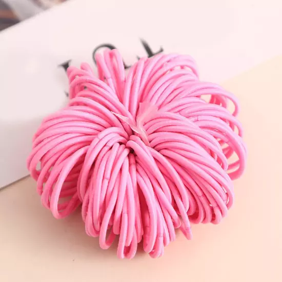 100Pcs Girls Kids Elastic Rubber Hair Bands Ponytail Holder Head Rope Ties DIY*