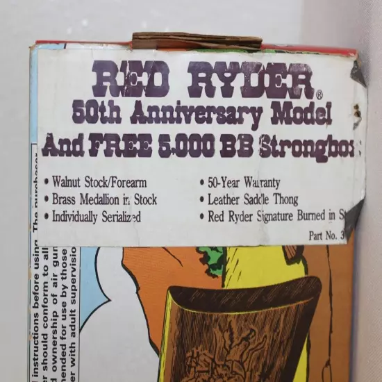 Daisy Red Ryder BB Airsoft Gun BOX ONLY 50th Anniversary (1988) 1938B