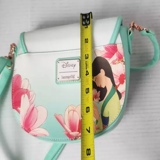 LOUNGEFLY DISNEY MULAN CRI-KEE LOTUS HANDBAG Light Green NWOT