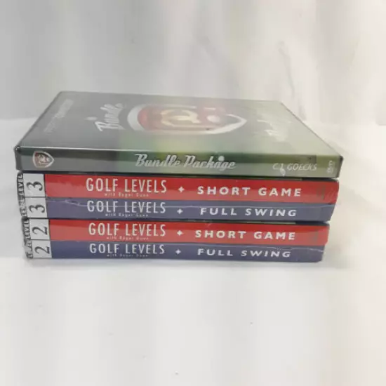 Lot of 3 Golf DVDs Golf Levels 2 & 3 & Perfect Connection Swing 4 DVD Package