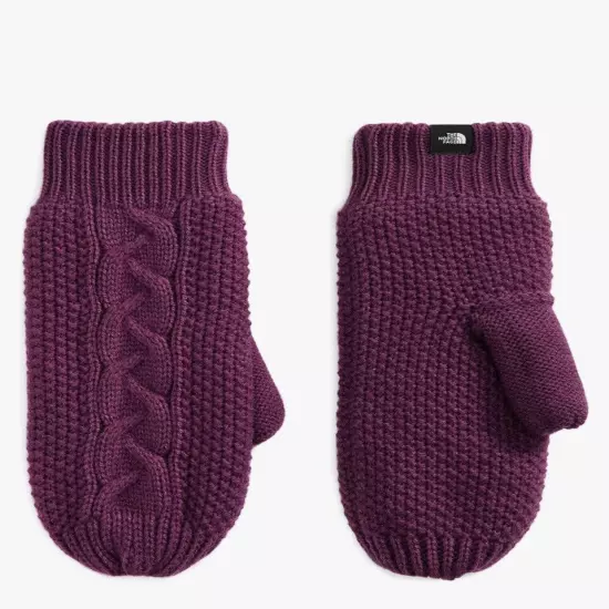 The North Face Womens Cable Minna Mittens Pamplona Purple New Size XS/S