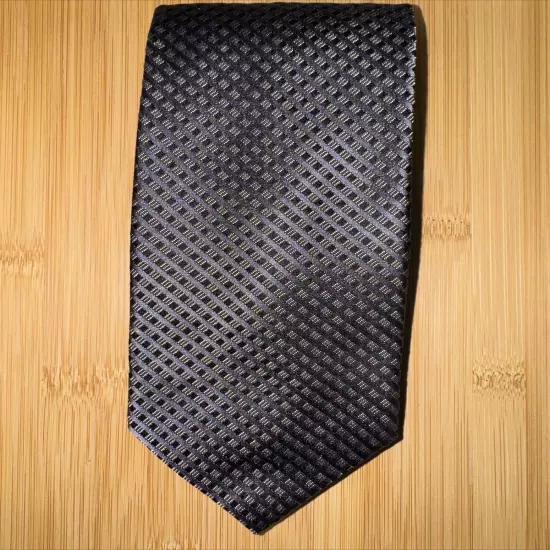 DKNY Striped Gray Black Silk Tie - 58L 3.5W