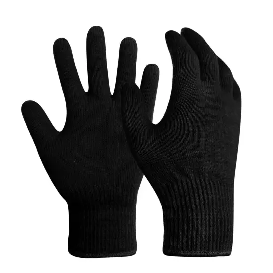 EvridWear Men Women Merino Wool Knit Liner Gloves Finger/Fingerless/Touchscreen