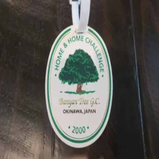 2000 Awase Meadows & Kadena Banyan Tree Golf Course Bag Tag Okinawa Japan