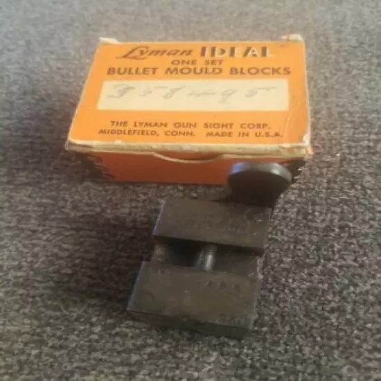 Vintage Lyman Ideal bullet Mold blocks 358495. Original box 