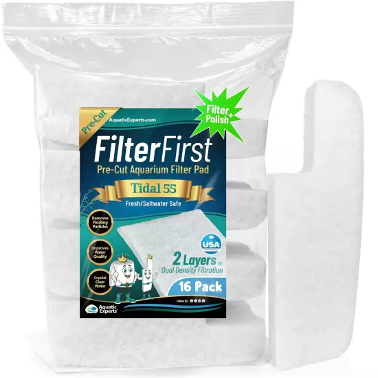 FilterFirst Premium True Dual Density Filter Roll For Aquarium - 3/4" - 1" Thick