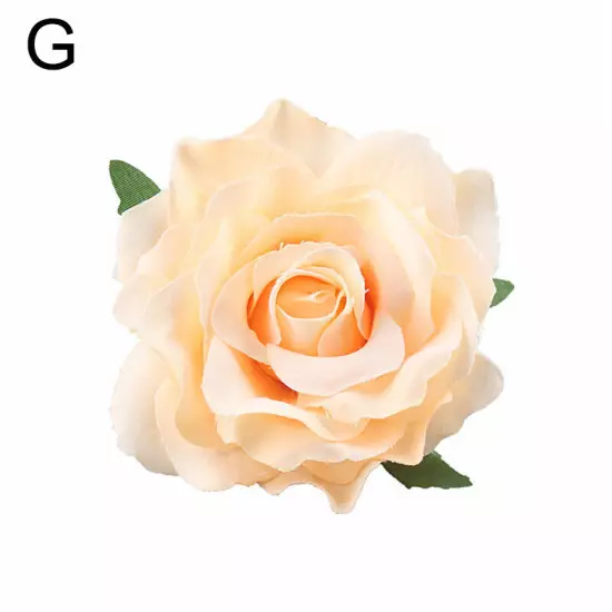 Artificial Rose Flower Hairpin Wedding Bridal Brooch Womens Hair Clip Headwear