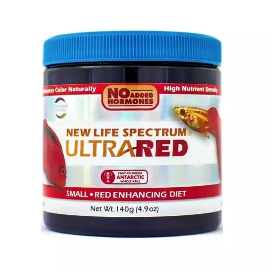 New Life Spectrum UltraRED Small Sinking Pellet High-Density Fish Food 140g0.5mm