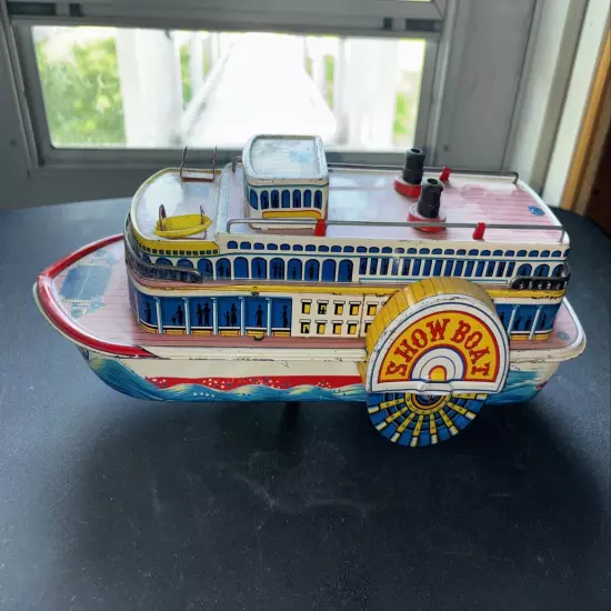 Untested Vintage 1960's Modern Toys Tin Litho Showboat Made In Japan