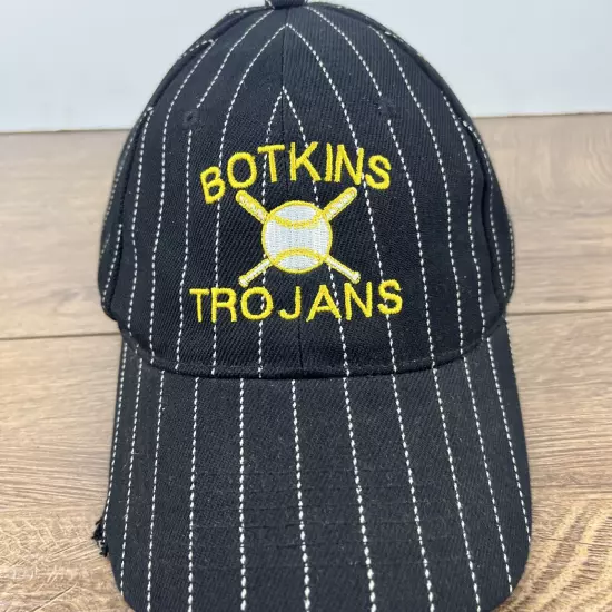 Botkins Trojans Baseball Hat Black Hat Adjustable Adult Size Hat Black Cap