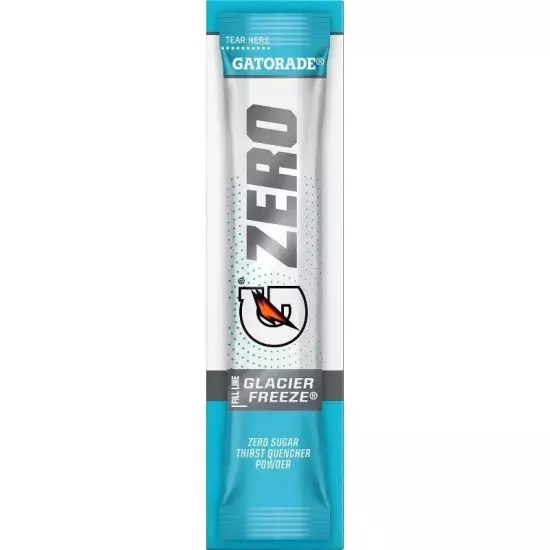 Gatorade G Zero Glacier Freeze Sugar Free Powder Sticks 6 Boxes (60 Sticks)