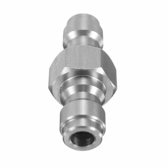 8mm Paintball PCP Stainless Quick Release Disconnect Coupler Doulbe Male Plug