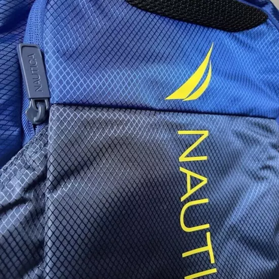 Nautica Laptop Backpack Blue Yellow New NWT