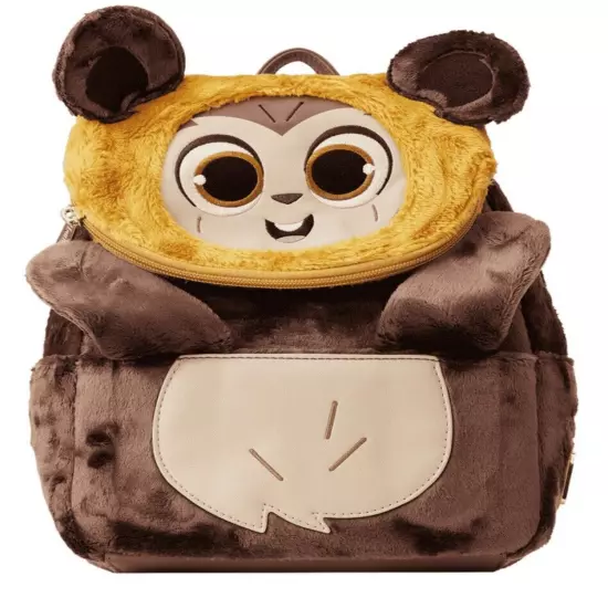 Loungefly Star Wars Plush Wicket Mini Backpack and Wallet - NWT