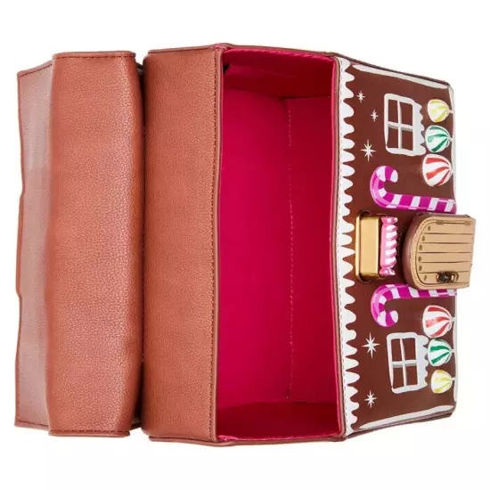 Betsey Johnson Kitsch Gingerbread House LED's Light Up Small Crossbody Bag NWT