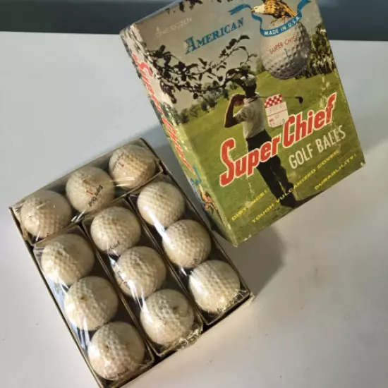 Vintage Super Chief American Golf Balls One Dozen Unopened Made in USA