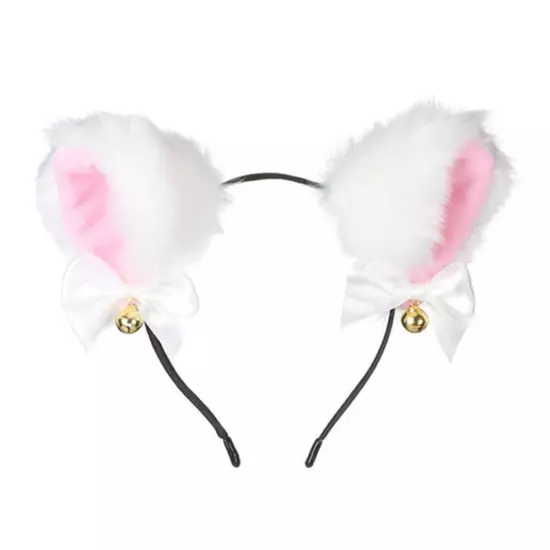 Cat Ear Bow Headband Claw Gloves Cosplay Plush Hairband Women Girl Headwear'