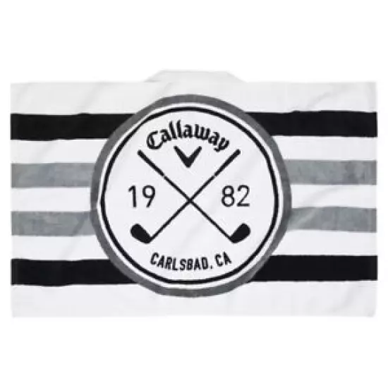 Callaway Tour Golf Towel 30" x 20" White/Black/Charcoal - New 2022