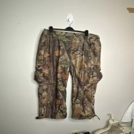 Military XL Cargo Pants Camo Camouflage Big Bill Hunting Mens Extendable Fleece