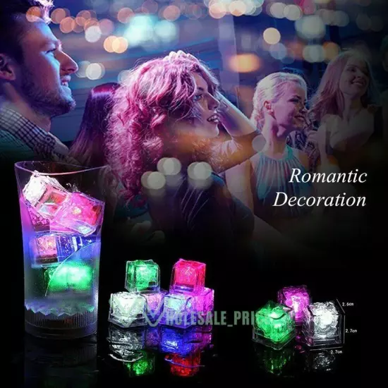 40 pieces Rainbow Flash Color Light Up Party Rave club Wedding LED Glow Ice Cube