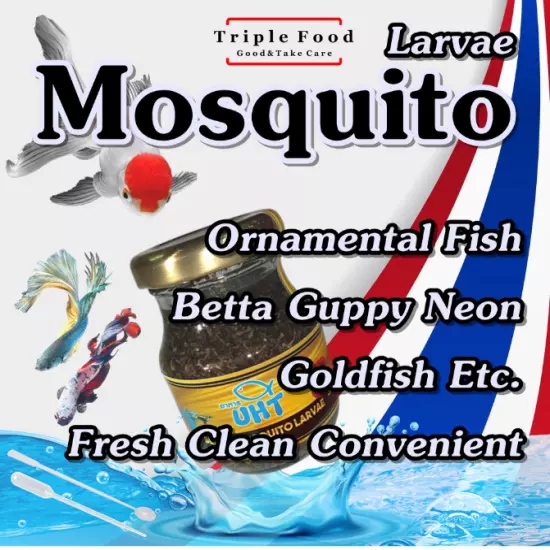 Fish Food UHT Moina Artemia Mosquito High Protein for Guppy Betta Ornamental fis