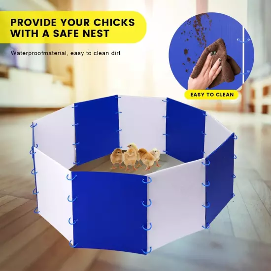 Chick Starter Kit Chicken Brooder Box for 15 Ducks Chicks Portable Coop & Chi...