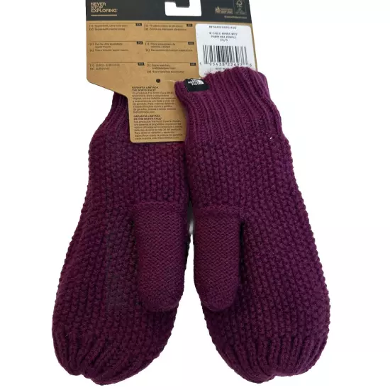 The North Face Womens Cable Minna Mittens Pamplona Purple New Size XS/S