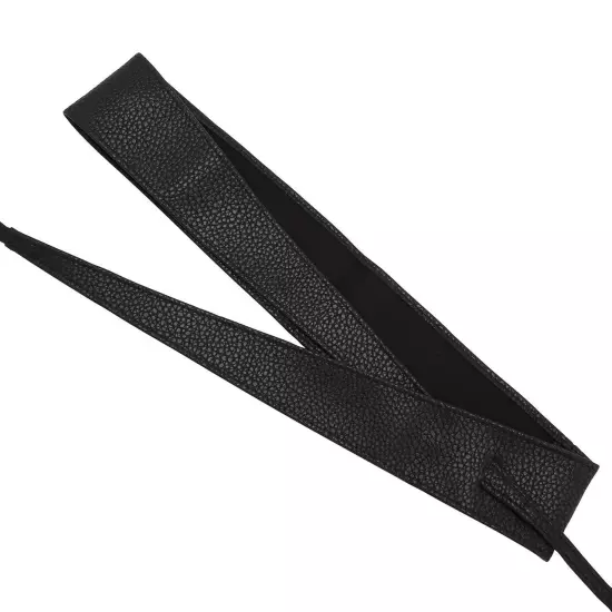 Women Soft Leather Obi Belt Self Tie Wrap Cinch Belt,Black