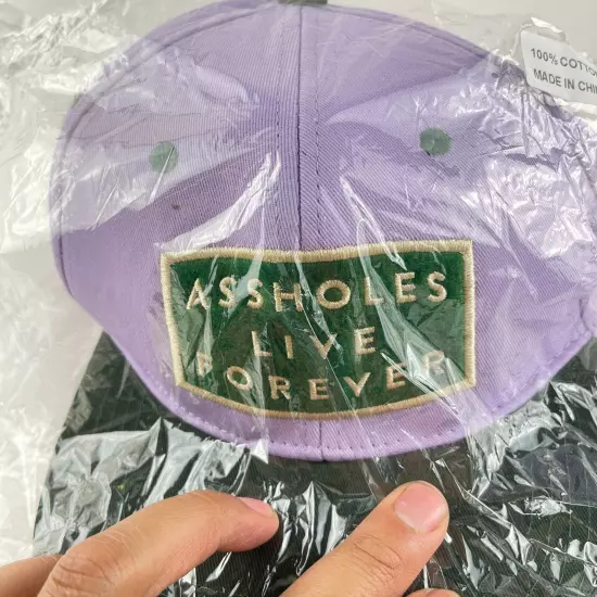 AHoles Live Forever Baseball Cap Men's Purple Black Adjustable Snapback Hat