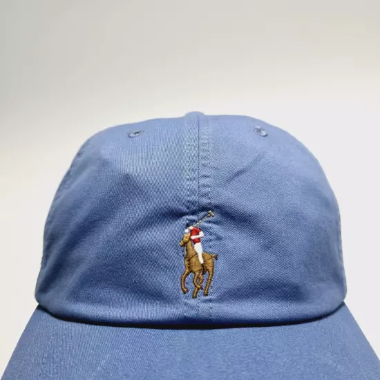 Polo Ralph Lauren Mens Big & Tall XL Blue Baseball Cap Multicolor Pony Twill Hat