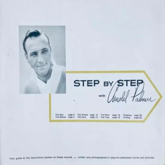 ARNOLD PALMER GOLF INSTRUCTIONS 2 RECORD SET w/24 PAGE BOOK