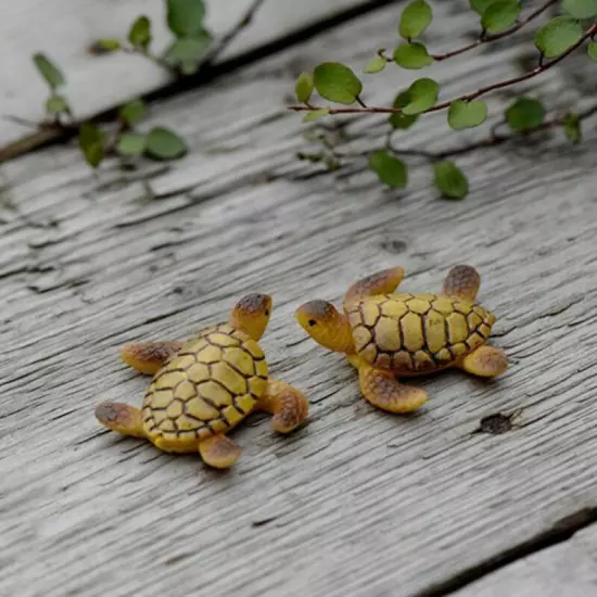 Mini Sea Turtle Miniature Aquarium Decoration Resin Ornaments For The Fish Tank 