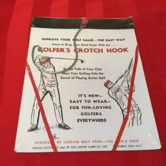 Golfer's Crotch Hook Gag Gift Vtg 1960s Leister Game Company Toledo Ohio