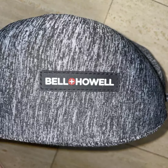 BELL & HOWELL Memory Foam Travel Neck Pillow Black Gray