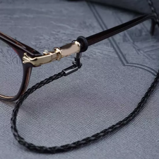 1 Pc Eyeglass Strap Leather Eyeglasses Cord Lanyard Holder Chain String R4B6