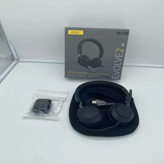 Jabra Evolve2 40 Stereo Headset (UC, USB-A) - Black