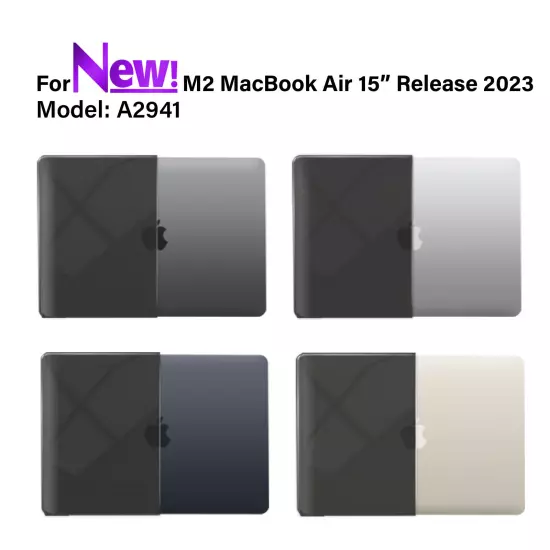 IBENZER 2024 2023 MacBook Air 15 inch case M3 A3114 M2 A2941 HardShell Case