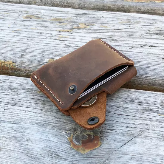 Leather Wallet, Slim Leather Wallet, Unisex Wallet