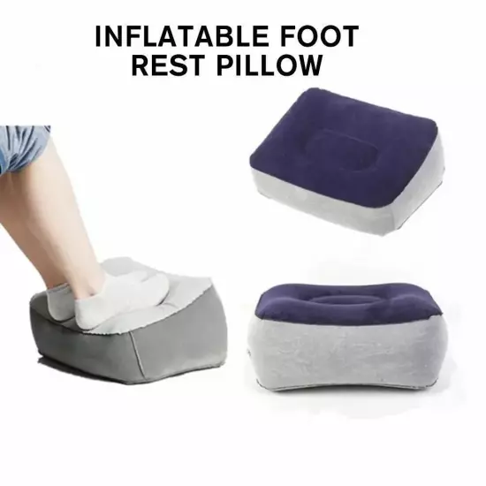 Inflatable Travel Pillow Foot Rest Pillow Leg Relax sfor Long Flight/Trips D6I5