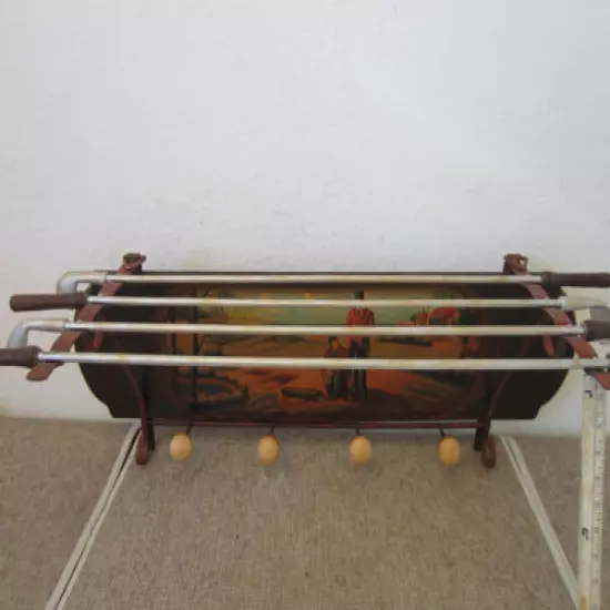 GOLFING MOTIF, WOOD & METAL, HAT & COAT RACK