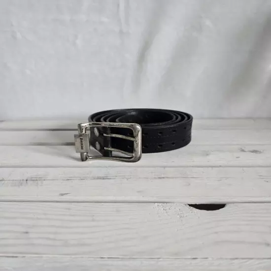 Genuine Dickies Leather Belt Mens Size 42/105 Black good used condition 