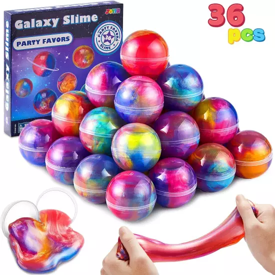 JOYIN Slime Party Favors, 36 Pack Galaxy Ball Favors - Stretchy,... 