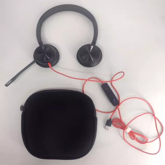 Plantronics Poly Blackwire 8225 Wired Headset & Bag